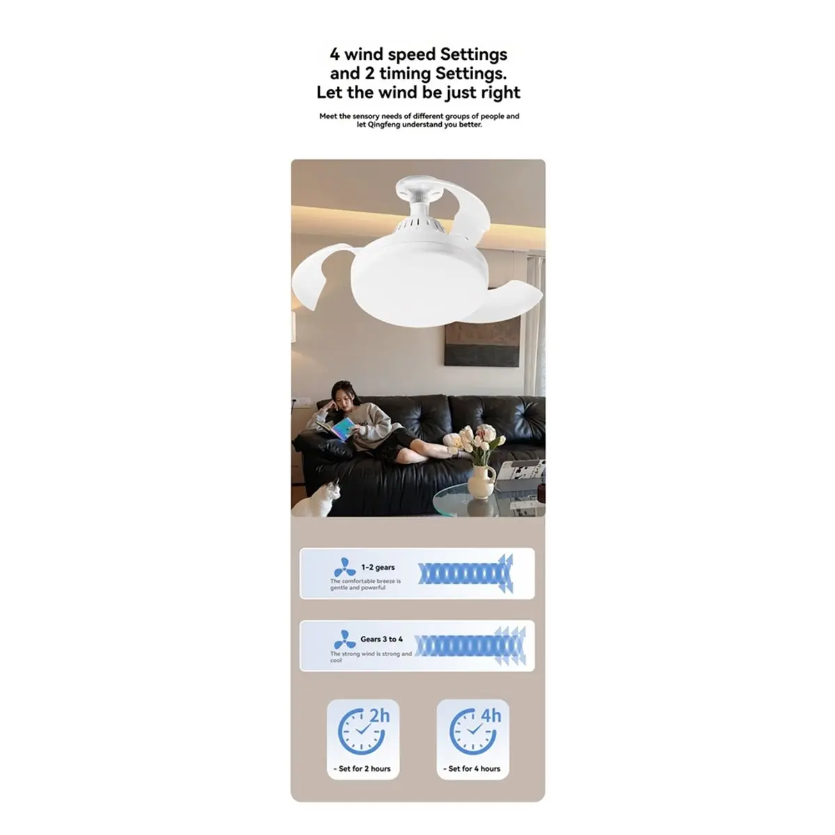 【MUST-HAVE LIST】 Ceiling Fan with Lighting and Remote Control Hidden Retractable Blades Quiet Fan Light 3 Speeds and Dimmable
