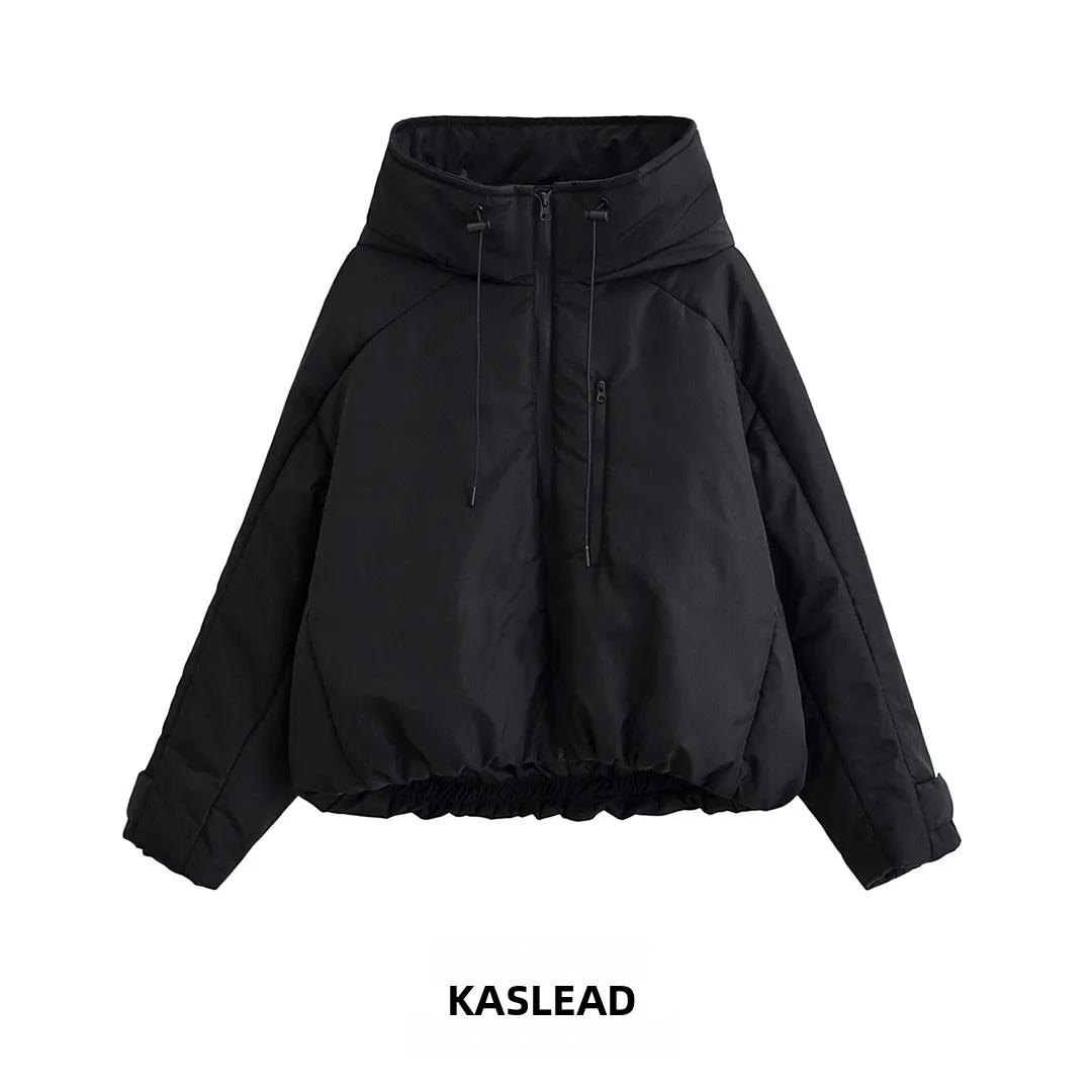 

KASLEAD новые женские модные простые функциональные хлопковые куртки с капюшоном Jaet Street Sle Long Sve на молнии из полиэфирного волокна