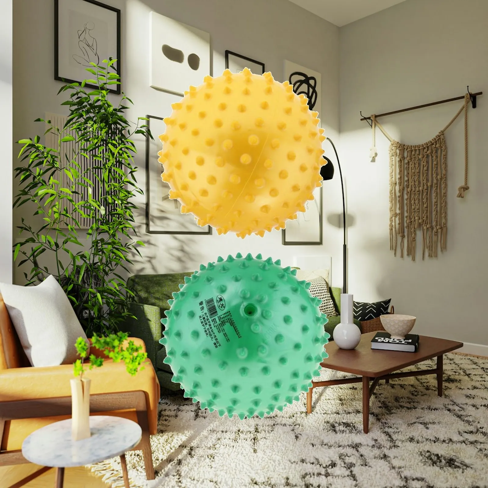 Knobby Bouncy Ball Inflatable Pool Toy Sensory Ball PVC Material for Child Pool Playground Early Education Game