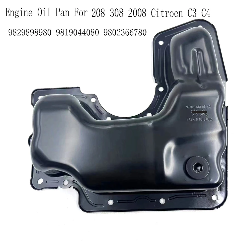 

Автомобильный масляный поддон двигателя 9829898980 для 208 308 2008 Citroen C3 C4, детали цилиндра 9819044080 9802366780