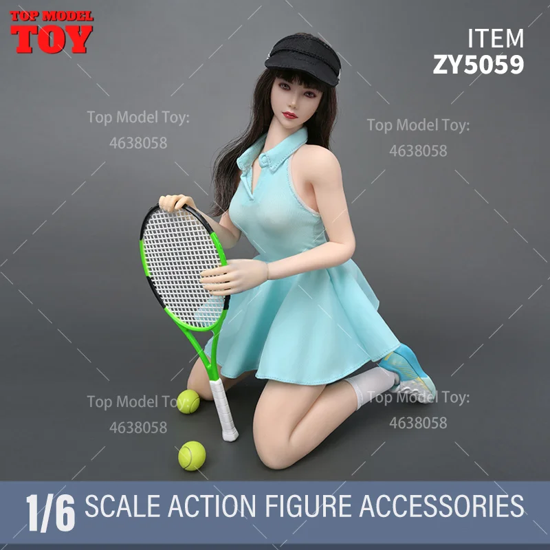 

ZYTOYS ZY5059 1/6 Scale Tennis Girl Sports Suit Skirt Hat Shoes Clothes Model For 12" Female Soldier Action Figure Body Dolls