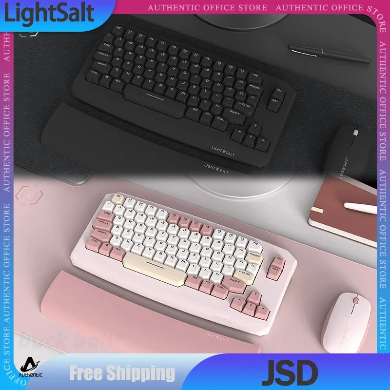 

Lightsalt Jsd Mechanical Keyboard Set 3mode 2.4G Bluetooth Wireless Keyboards And Mouse Rgb Wireless Charging Keyboard Kits Gift