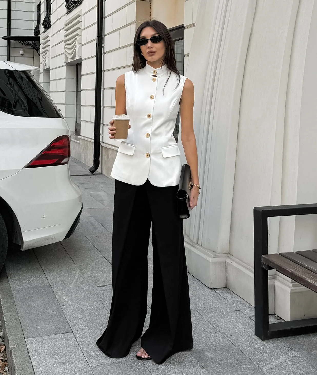 ZAROY 2025 جديد الصيف المرأة سترة قميص أنيق مكتب سيدة بلايز أنثى أكمام قميص أبيض الوقوف طوق الأبيض سليم تانك vrouw