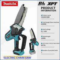 Makita Chain Saw  8 Inch Electric Saw Handheld Portable Wood Logging Chainsaw Garden Pruning Wood Power Tool
