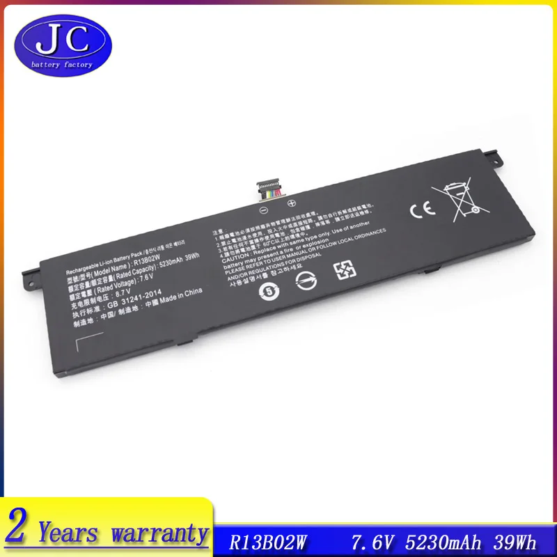 

TM1613 TM1703 TM1604 R13B01W R13B02W Battery 7.6V 39Wh For Xiaomi 2018 Mi Air13 13.3" 161301-01 07 161301-CN FB 161301-FC AI CG