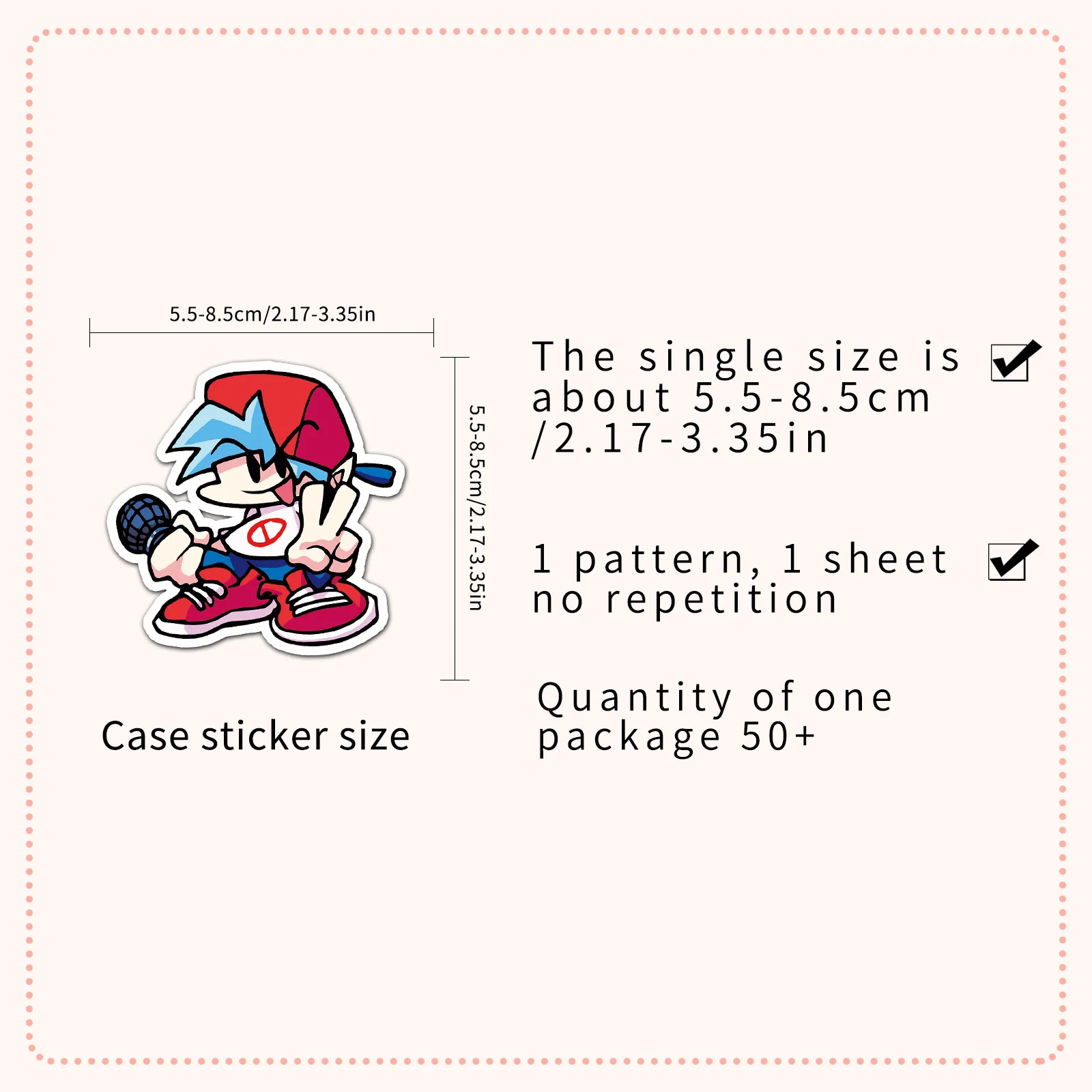 50Pcs Friday Night Funkin Creative Waterproof Graffiti Stickers for Luggage Skateboard Laptop Tablet Cartoon Decorative Stickers