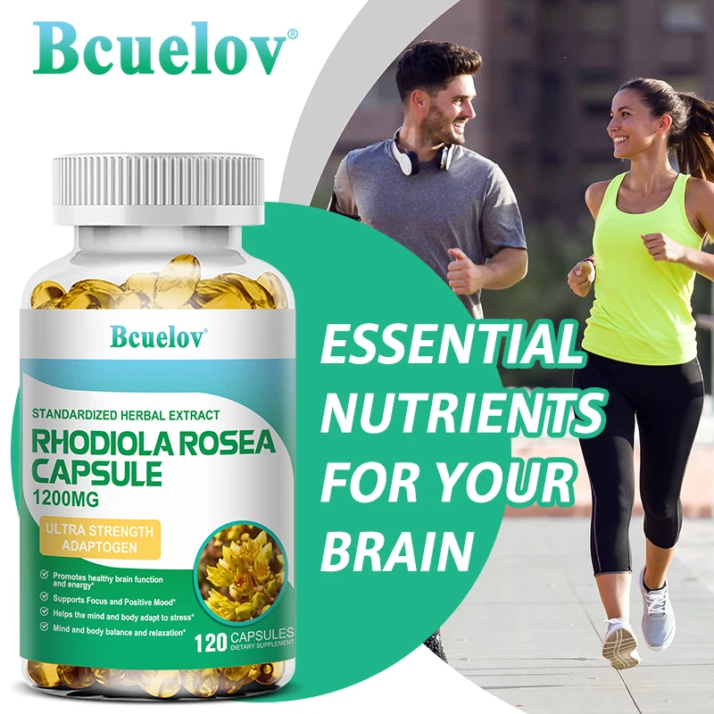 

Rhodiola Rosea 1200mg Per Serving, 30/60/120 Veggie Capsules Dietary Supplements for Relaxation, Energy & Brain Health – Non-GMO