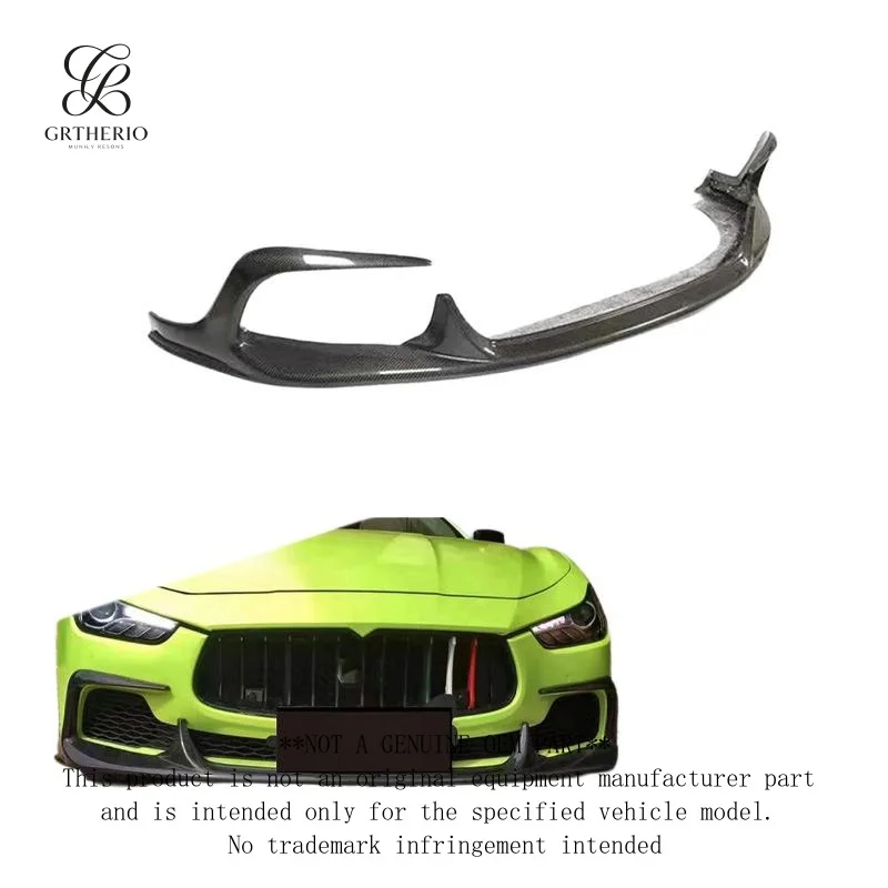 Suitable for 2014-2016 Maserati Ghibli ASPEC models, carbon fiber lip, spoiler, front diffuser