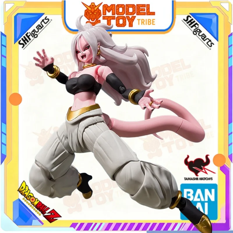 Figura de Acción Original Bandai de Japón, Anime TAMASHII NATIONS SHF 145mm, Dragon Ball FighterZ, Androide Número 21, Modelo de Juguete, Regalo