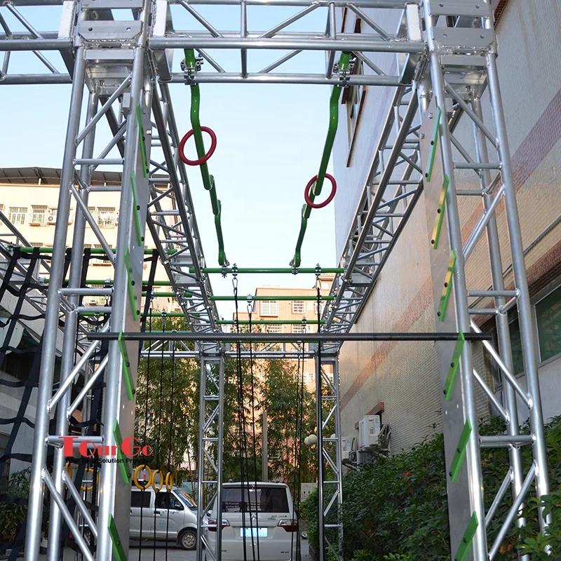 Outdoor Indoor Gym Equipment Public Exercise Ninja Warrior Obstacle Course Element Ring Slider