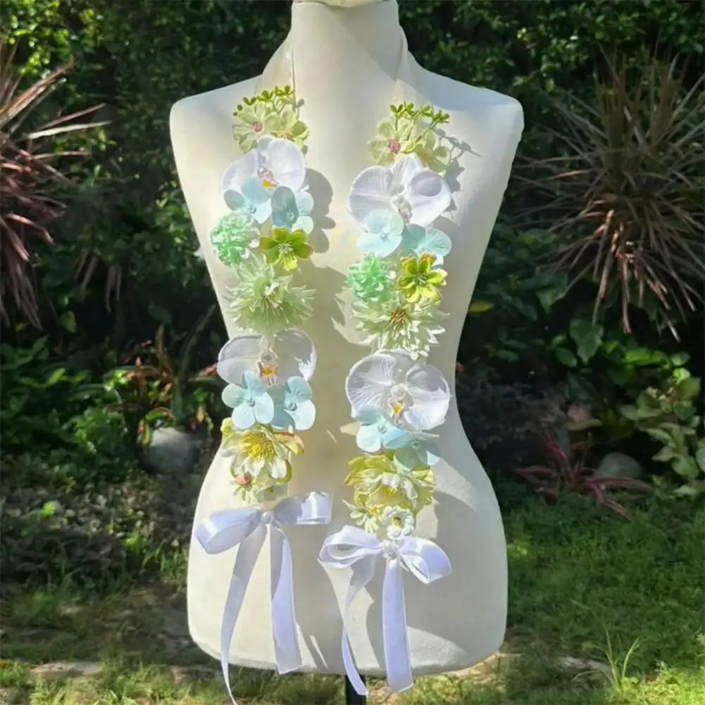 Bridal Handmade Satin Shawl Adjustable Ribbon Bow Wedding Wrap, Handmade Floral Bridal Wrap for Graduation Parties Birthday