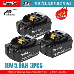 Batería recargable 100% original Makita, herramientas eléctricas, 18V, 5.0Ah, para Makita BL1830, BL1830B, BL1840, BL1840B, BL1850, BL1850B