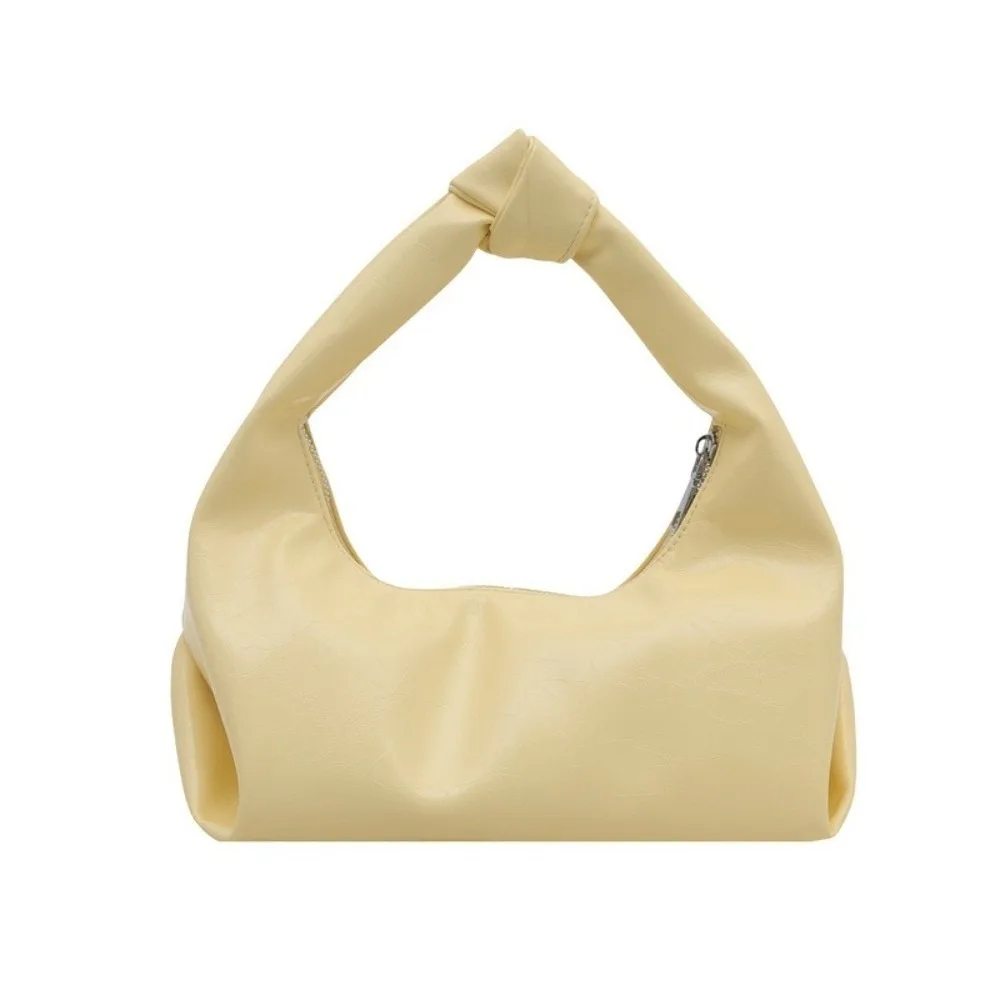 

Корейские однотонные клатчи, плиссированные сумки для подмышек с клецками, универсальные женские сумки из искусственной кожи