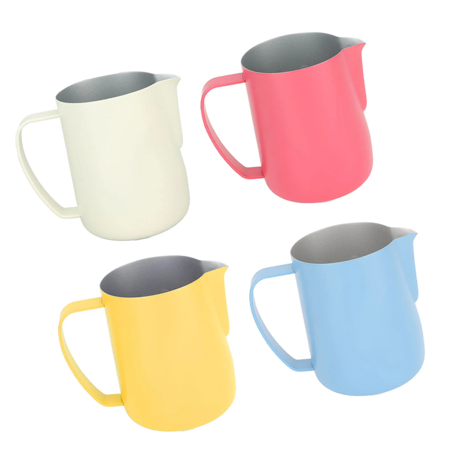 

Milk Frothing Pitcher Scratch Resistant Heatproof Point Mouth Design Stainless Steel Milk Coffee Art Frothing Pitcher for Home