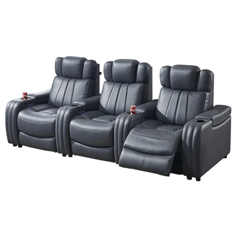

Home theater sofa multi-functional electric leather combination intelligent