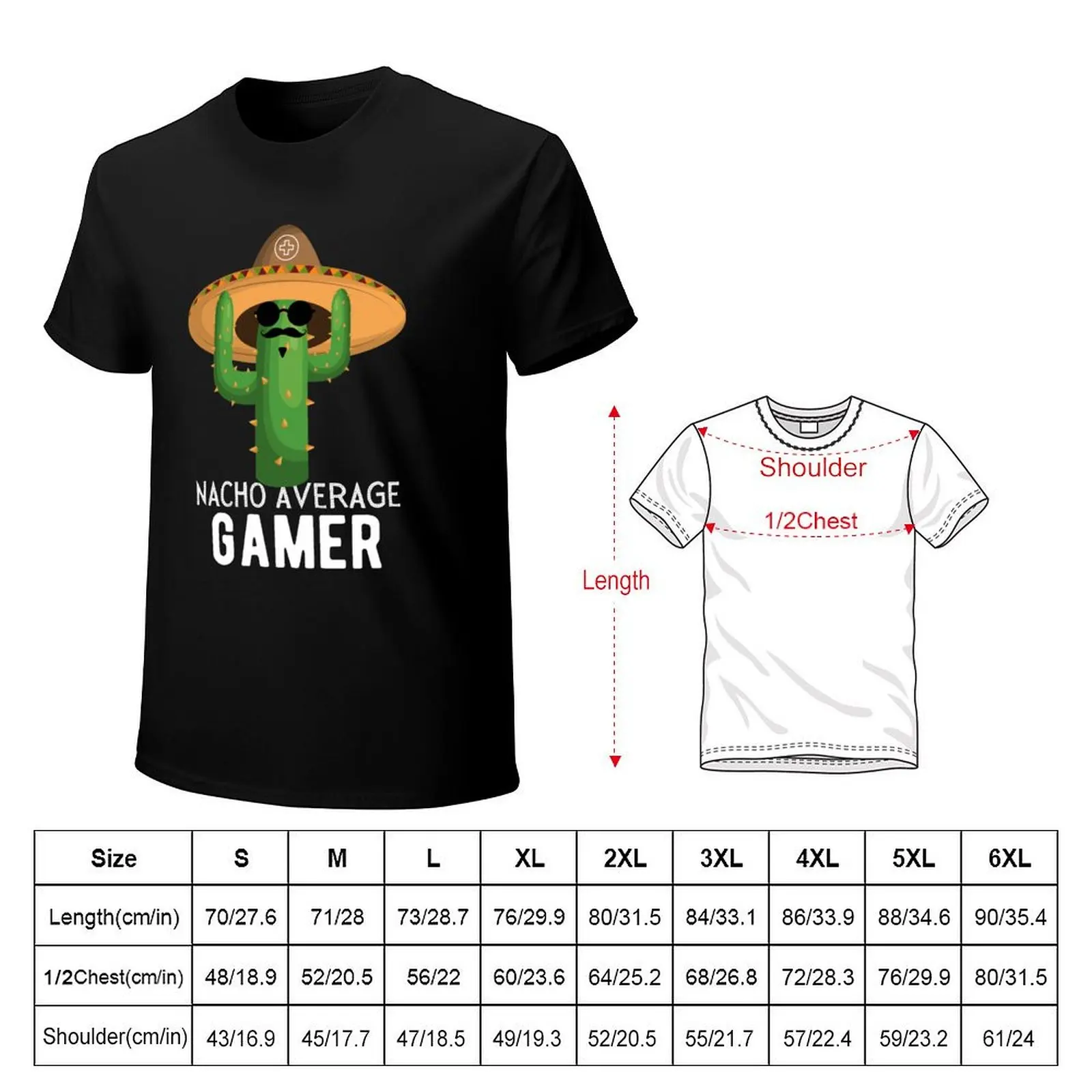 Nacho Average Gamer Video Game Humor Gifts T-Shirt Plus Size Loose Fit T-Shirt