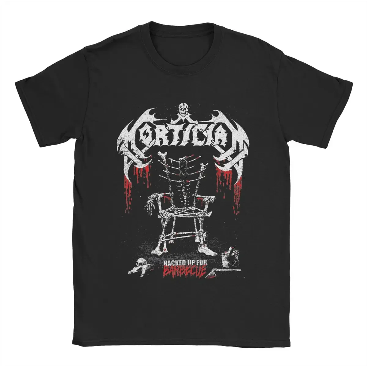 Mortician Hacked Up For Barbecue Men's T Shirts Awesome Tees Short Sleeve Crew Neck T-Shirt 100% Cotton Summer Clothes