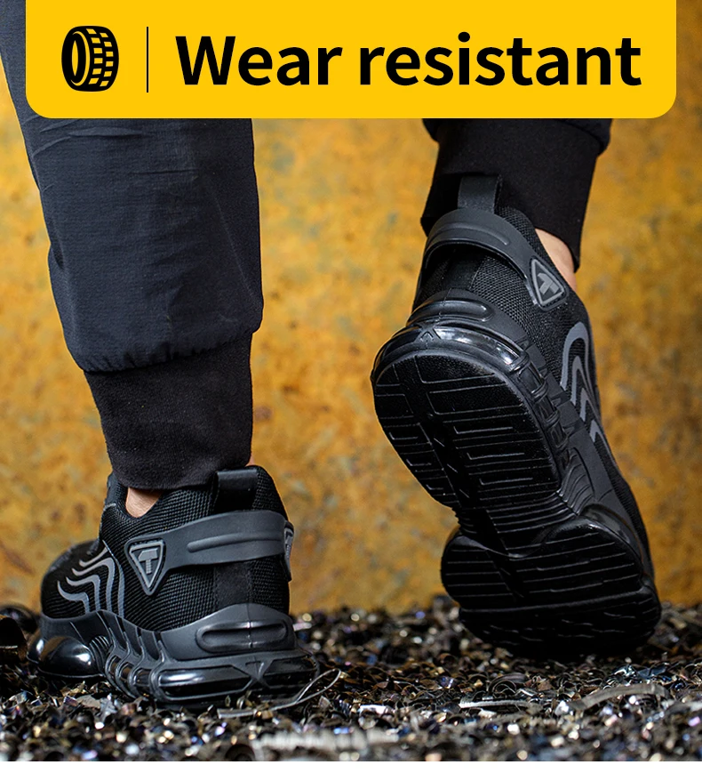 Sicherheitsschuhe, Herrenschuhe mit Drehverschluss im neuen Stil, Arbeitsschuhe mit Schutz gegen Quetschungen, Schutzstiefel gegen Durchstiche – Detail 8