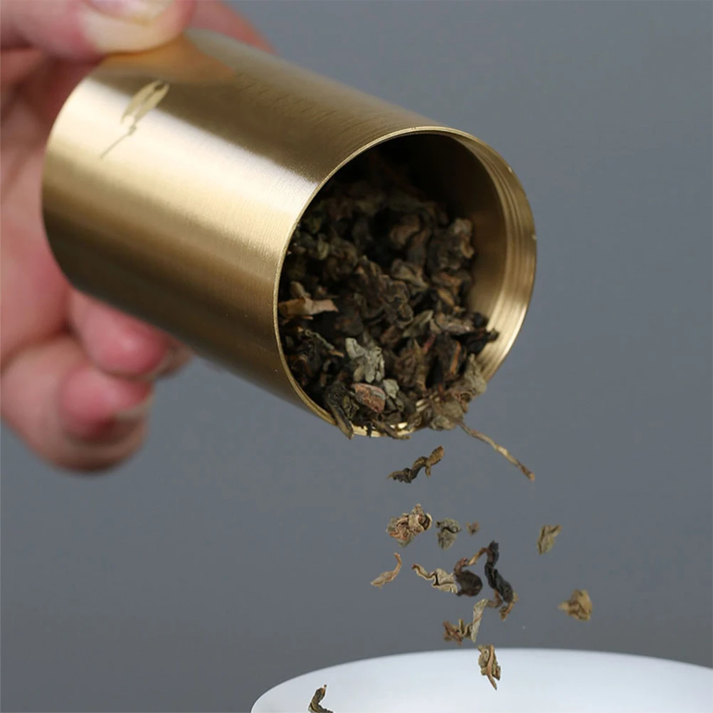 

Copper Tea Canister Handmade Polished Vintage Loose Leaf Storage Jar For Tea Coffee Beans Candy Gifts Home Hotel Decor