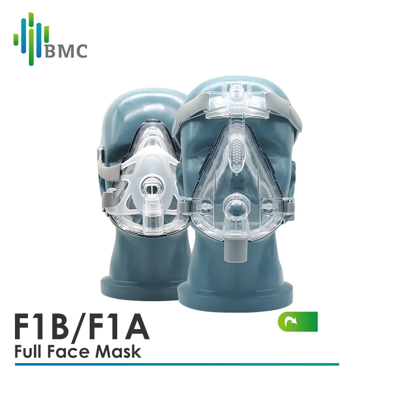 

BMC F1B F1A Full Face Mask SML 3 Size Soft Silicone CPAP Accessories Front Hose Full Size Face Pads 22mm Tub Diameter