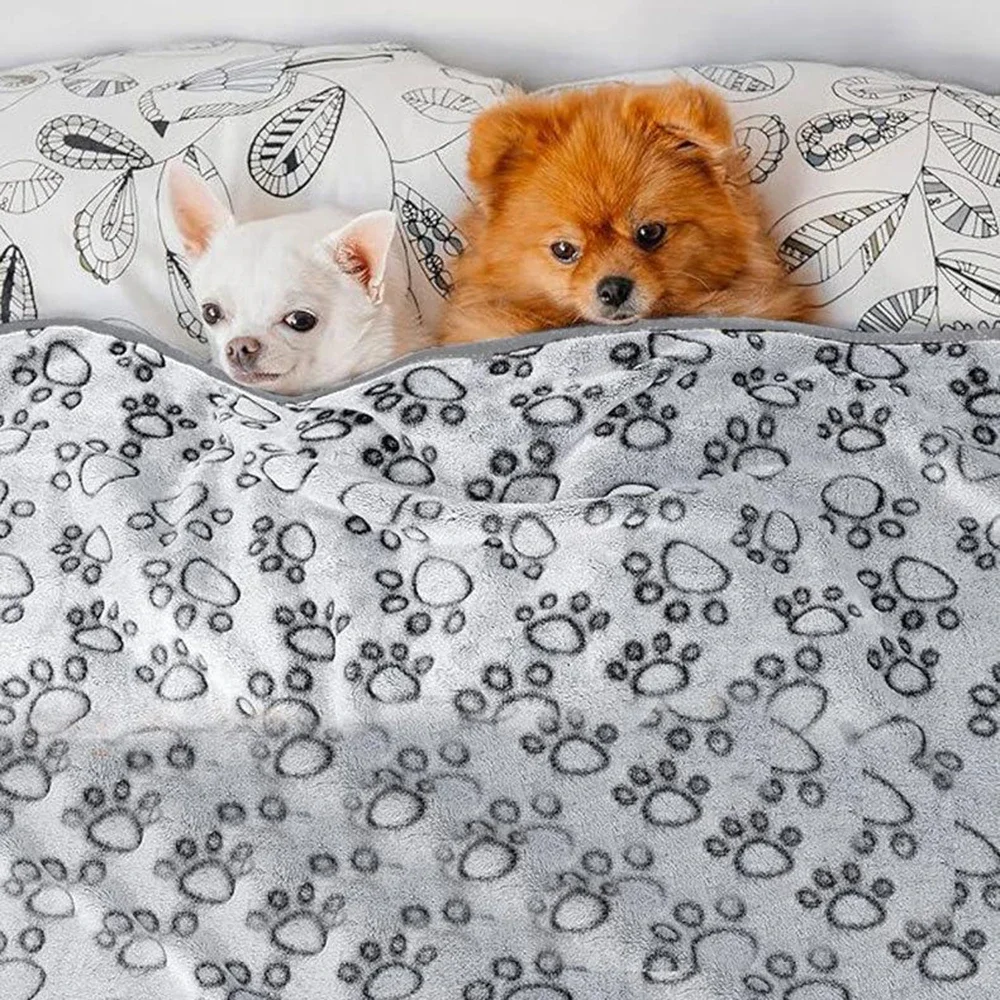 Winter Soft Dog Blanket Washable, Cat Blanket for Indoor Cats Mat Large Medium Small Dog Gifts Puppy Essentials (Grey) Bed view 3