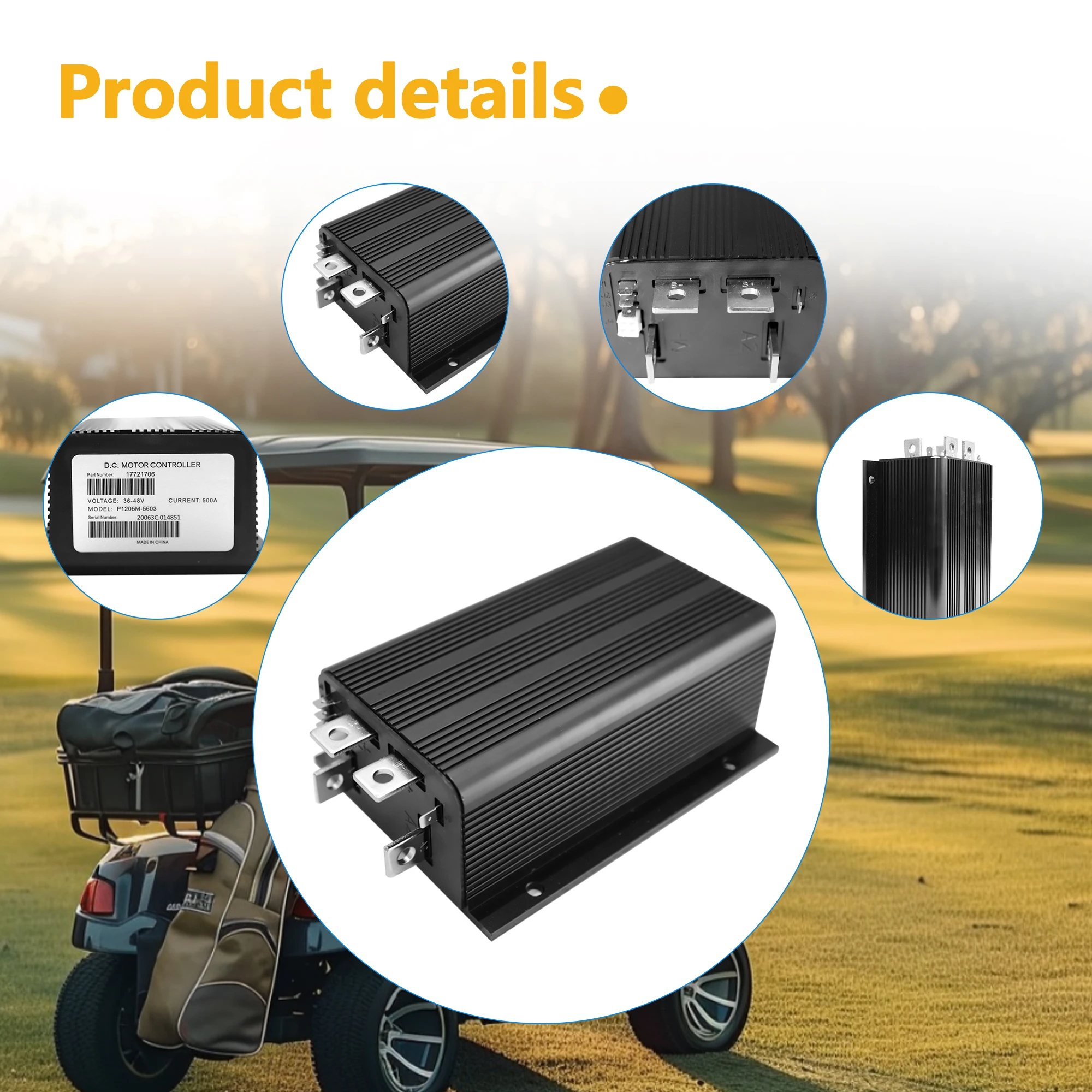36V 500A Motor Controller 1205M-5603 for Curtis Club Car DS 1980-1995 Golf Cart