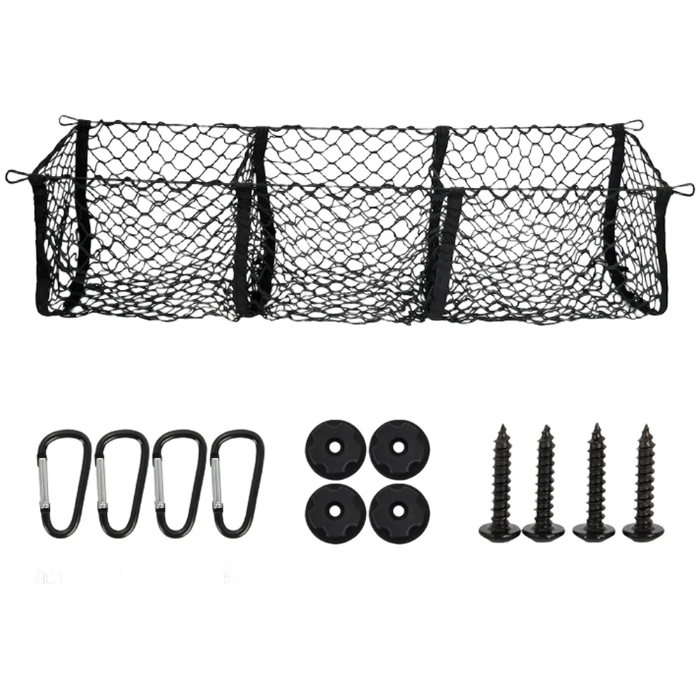 For SUV Trunk Suv Cargo Divider Trunk Cargo Net For Keeping Trunk Items Organized Black High-quality Nylon Material