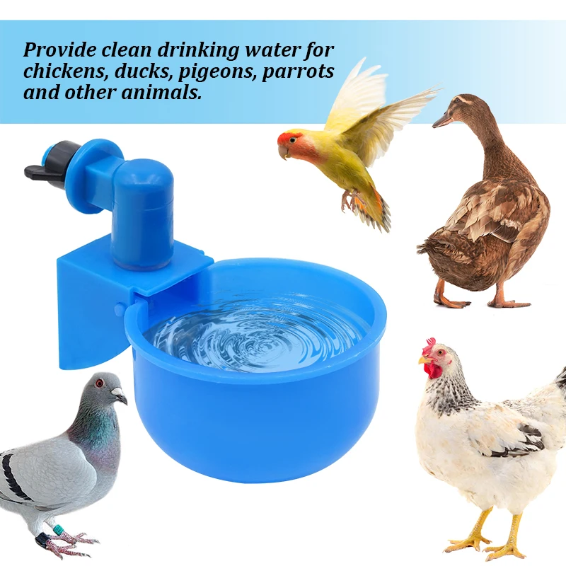 5/10/20 Pcs Automatic Chicken Drinker Bowl Poultry Bird Water Cups Duck Drinking Machine Hanging Drinking Bowls Water Dispenser