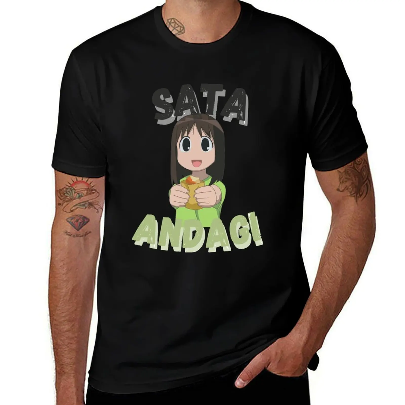 

Osaka cute anime girl T-Shirt Basic Solid Color Casual Tee Shirt