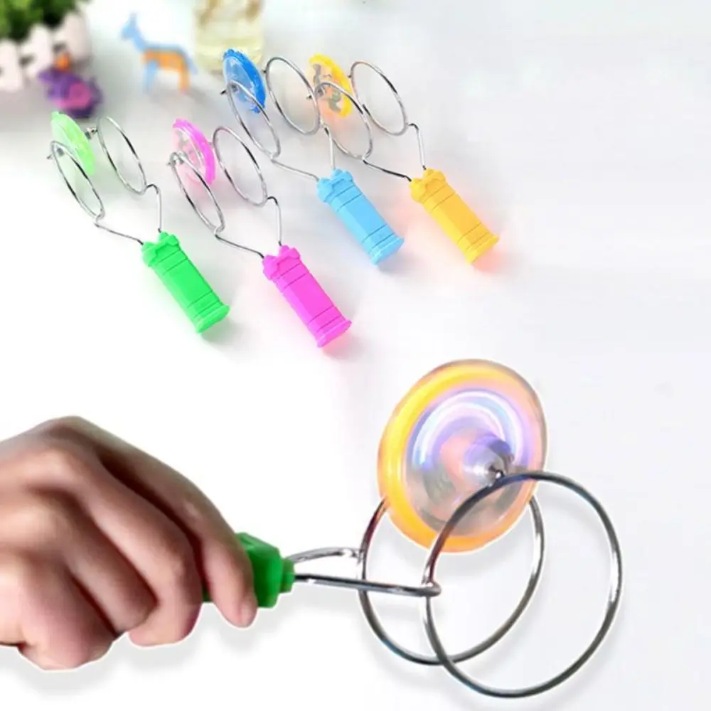 LED Light Magnetic Gyro Colorful Luminous Spinning Top Rotating Gyroscope Hand Spinner Funny Toy Kids Children Christmas Gift