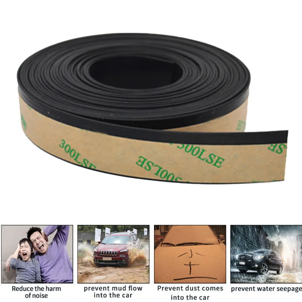 5Mx15MM Car Windshield Seal Strip Sunroof Triangular Windo Sealing Trim Weatherstrip Rubber Soundproofing Windo Seal