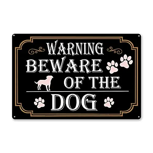 Sovava Dogs in Yard Signs Warning Beware of The Dog for Fence Lawn Garden Yard Signs 8X12Inch