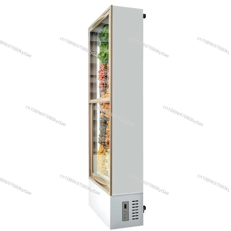 Barbecue Display Refrigerated Horizontal Refrigerator Cooked Food Fresh Cabinet Small Stall Refrigerator Freezer Customized