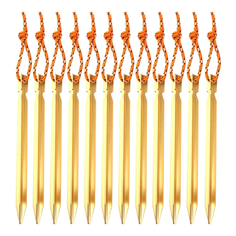 12pcs Heavy-duty Yard Stakes Camping Family Tent for Pop Up Heavy Duty Tent Stakes for Camping Tents Hammocks and Canopy