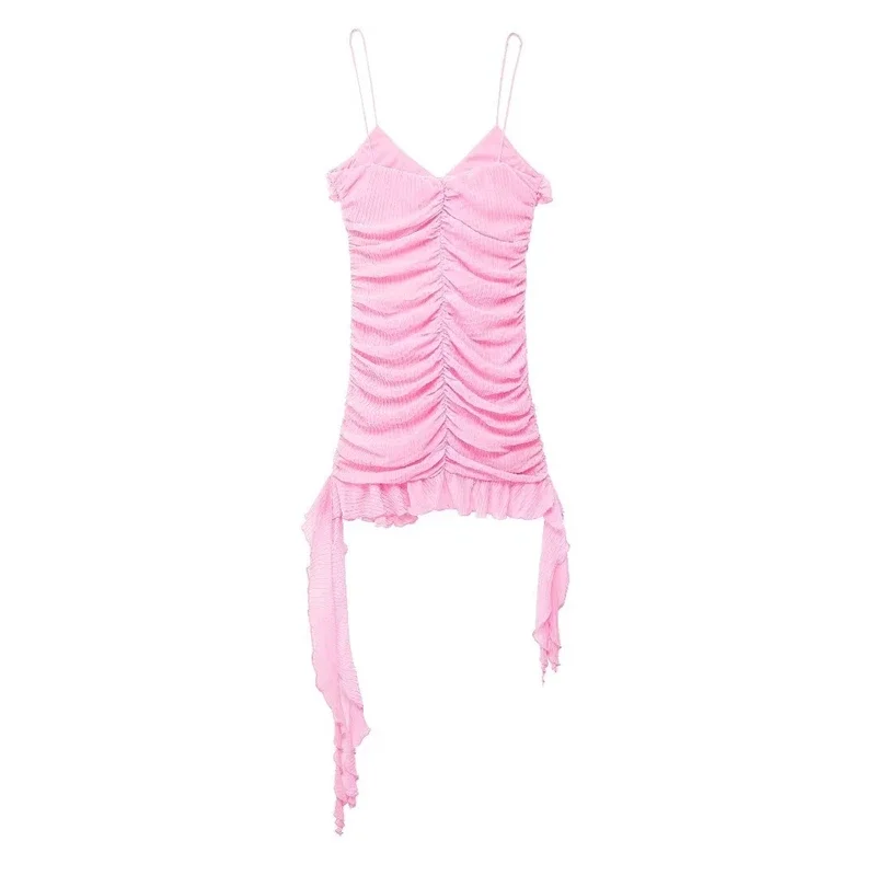 MSNOLOA-Ruili vestido suspenso plissado para mulheres, suspenso decorativo em camadas, pequeno, novo, verão, 2022, 1131, 358