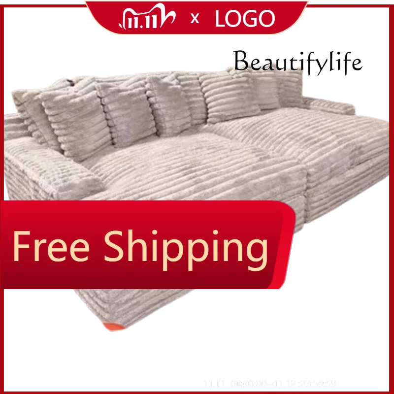 

JY French Style Italian Minimalist Velvet Sofa Bed French Fabric Lazy Living Room Sofas Puffs Bedroom 2025 Divano Soggiorno Home