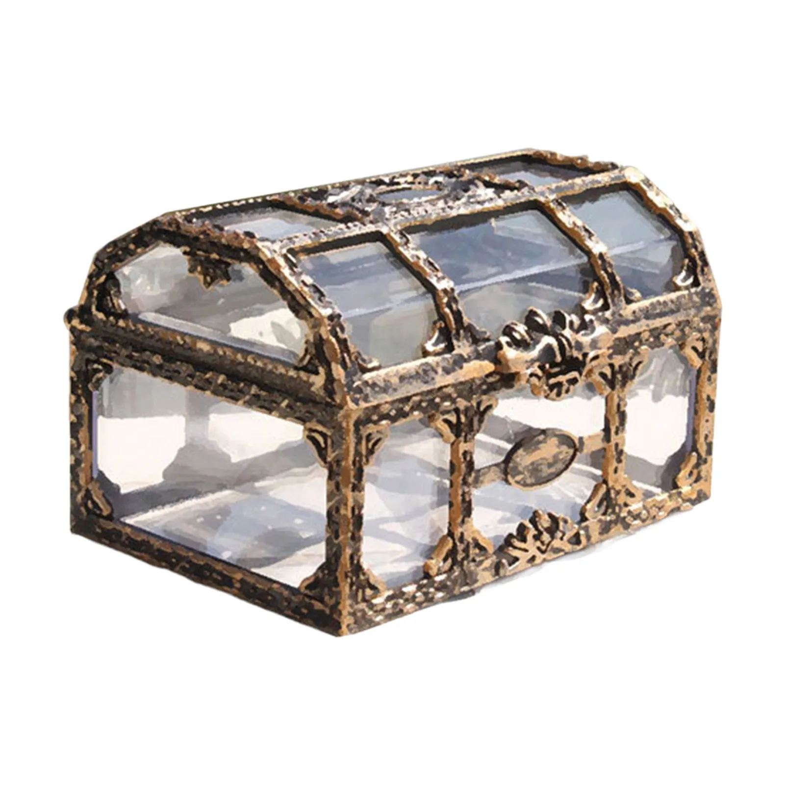 Storage Box for Halloween Party Props Transparent Plastic Pirate Case Candy Container Tabletop Decor