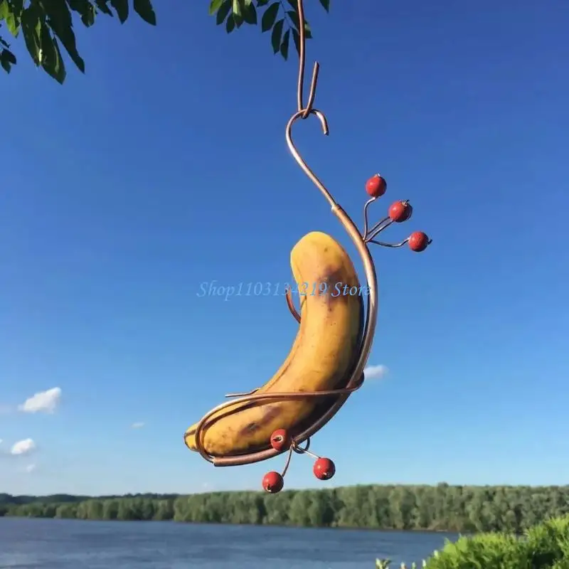 N5KC Elegant Outdoor Butterfly Resting Banana Design With Weather Resistant Finish