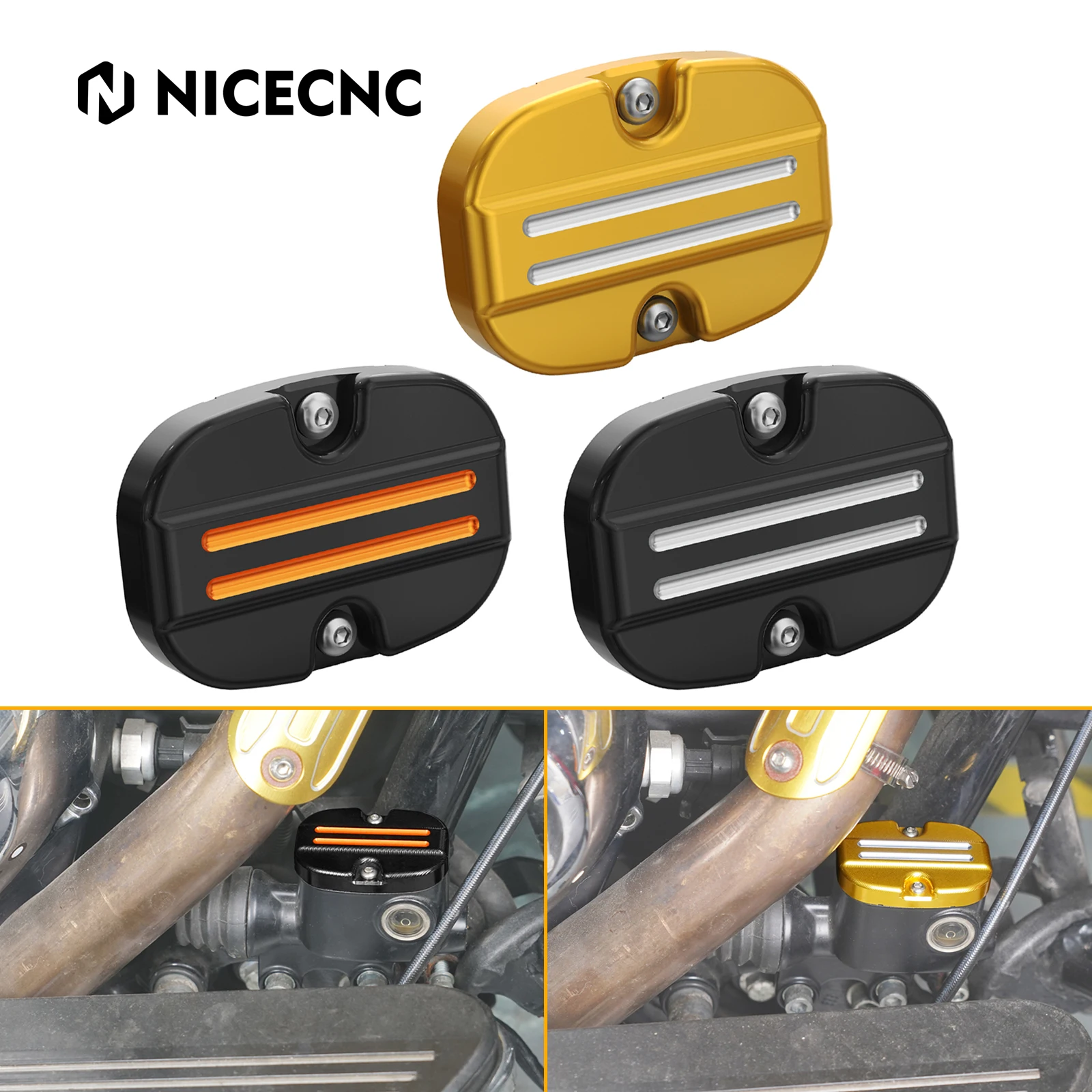 Aluminum Motorcycle Rear Brake Master Cylinder Cap Cover for Harley Road King Special 2017-2024 Street Glide/Special 2014-2024
