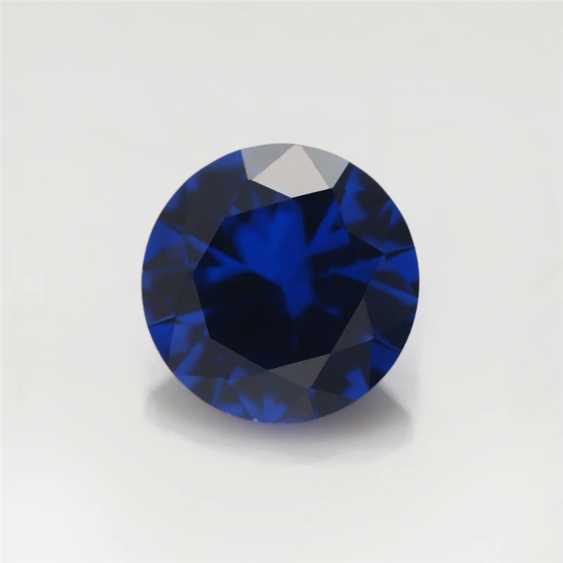 Blaue synthetische Spinell-Steine, runder Brillantschliff, 1 mm–12 mm, lose Edelsteine zur Schmuckherstellung, 112 # 113 # 114 # Farbe – Detail 6