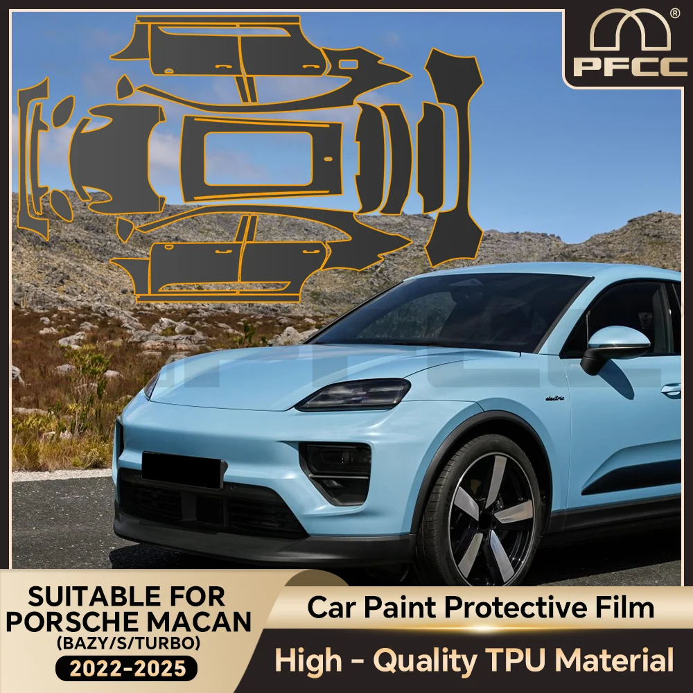 

Защитная пленка из ТПУ для кузова Porsche Macan Base S Turbo 2022-2025, прозрачная, предварительно вырезанная, антицарапийная, устойчивая к царапинам, для защиты от царапин