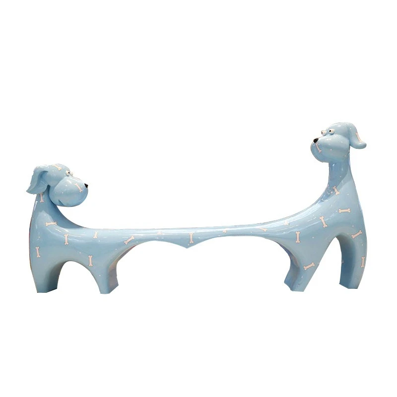 

FRP shopping mall beauty Chen leisure chair puppy seat animal cartoon seat stool Internet celebrity live rest bench