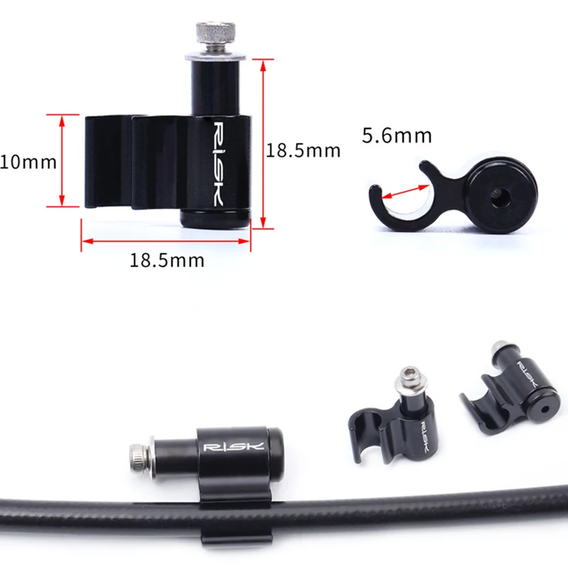 

Hydraulic Hose Holders Brake Wire 6pcs Aluminum Alloy Bike Bicycle Cable Line Clamps Clips Components Cycling High quality