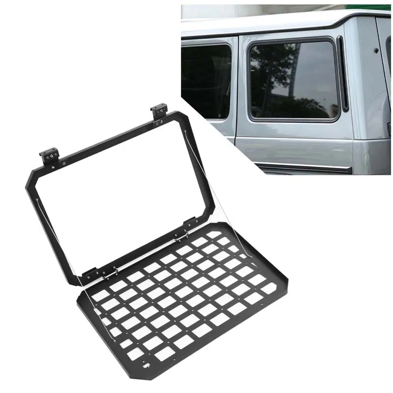 Foldable Frame For Mercedes Benz G Class W463 2004-18 Car Rear Window Glass Armor Shelf Storage Racks Car Exterior Accessories