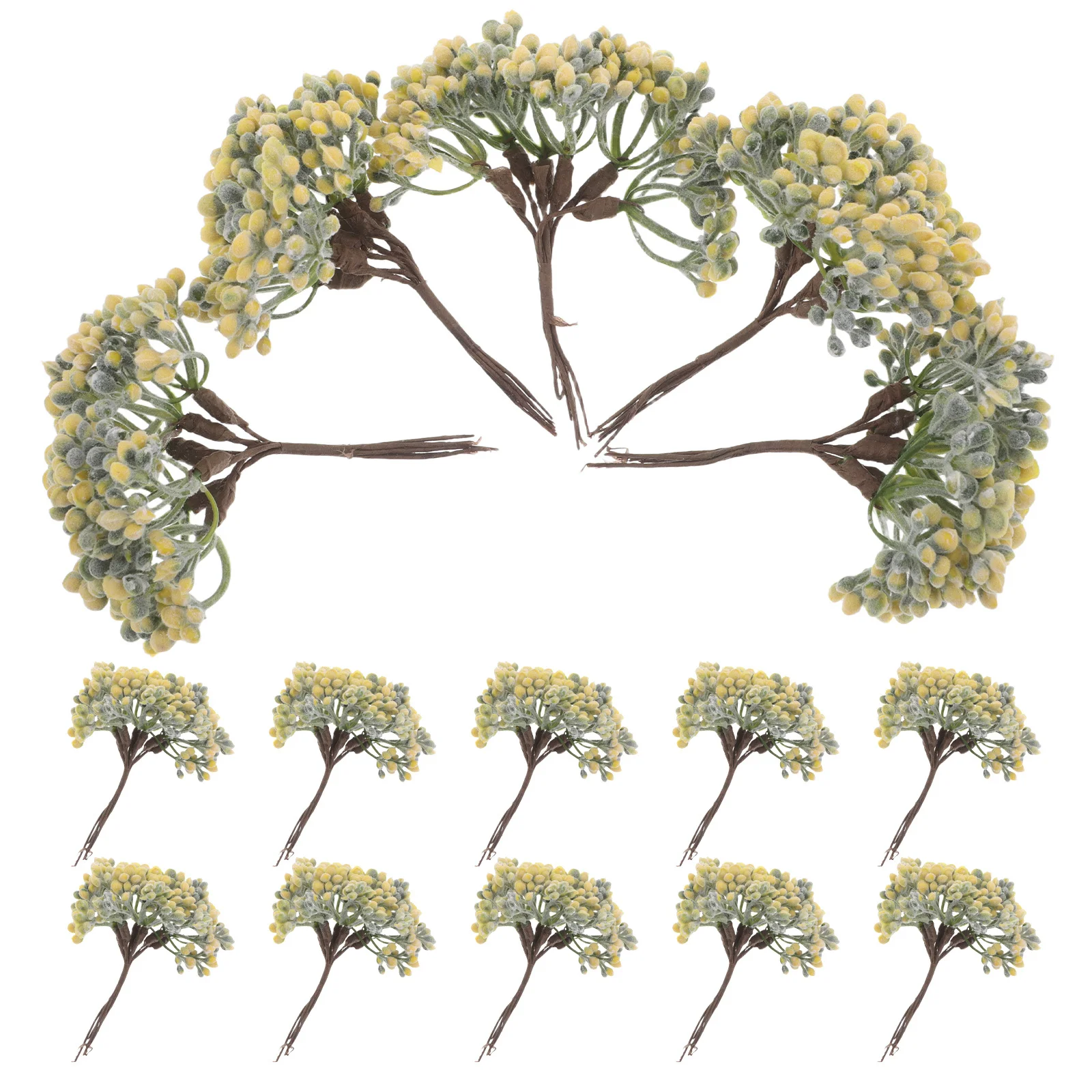 

30pcs Artificial Berry Pick Faux Frosty Winter Branches For Christmas Tree Decor Holiday Wreath Garland Craft Diy Centerpiece