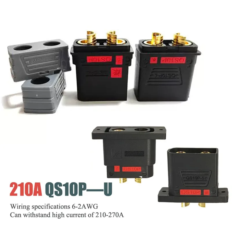 210A QS10 Battery Plug Anti-ignition Electric Vehicle Battery Connector QS10P-L-S-U Series Male Female Power Charging Terminal
