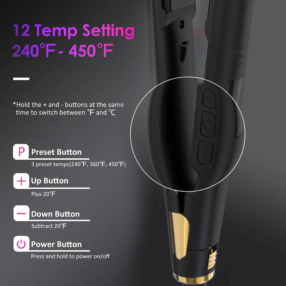 Best Selling Professional Ceramic Plate Flat Iron Hair Straightener With Negative Ion Hair Straightener for Home 4