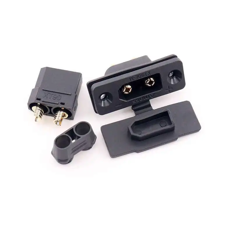 1 Stück XT90E-M Stecker mit festem Loch, Hochstrom-Flugzeugmodell Elektrischer Verstellbarer Batterieanschluss, vergoldeter Stecker – Detail 2