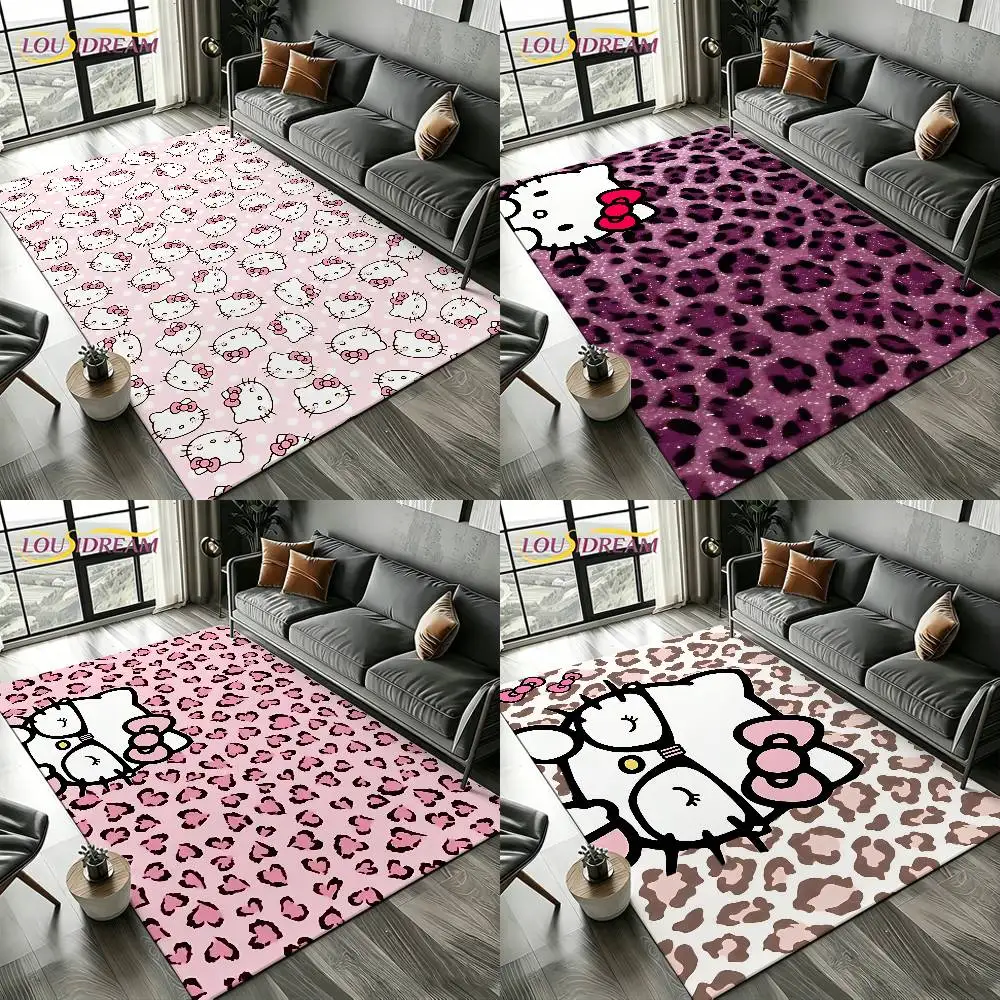Alfombra bonita para el suelo de Hello K-Kittys, alfombra para sala de estar, alfombra de bienvenida para dormitorio, alfombra para exteriores