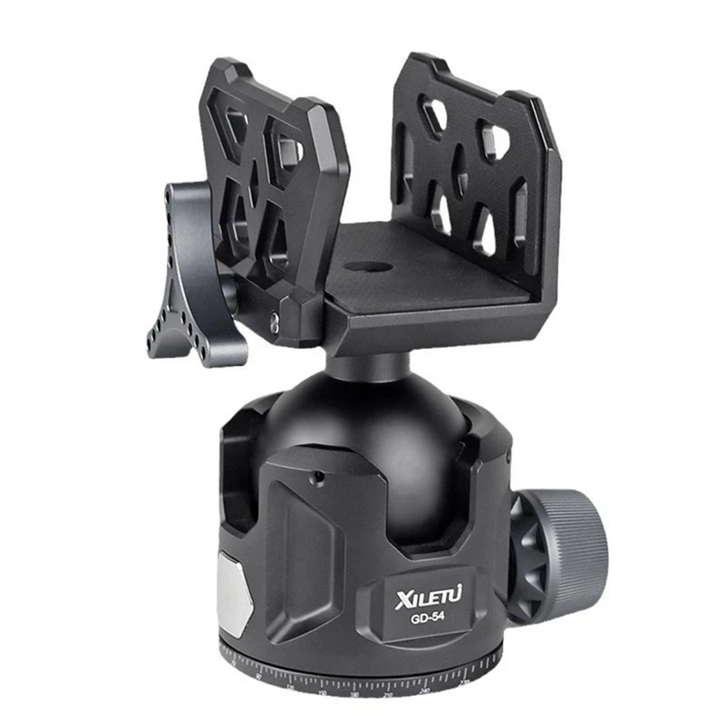 

ABSU XILETU GD-54 High Strength Aluminum Alloy 35KG Load-Bearing Tripod Head, Suitable For Photography Frame, Can Rotate 360 Deg
